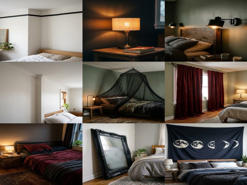 black-tape-faux-crown-molding-nine-grid