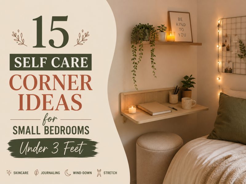 15 Self Care Corner Ideas for a Small Bedroom (Under 3 Feet)